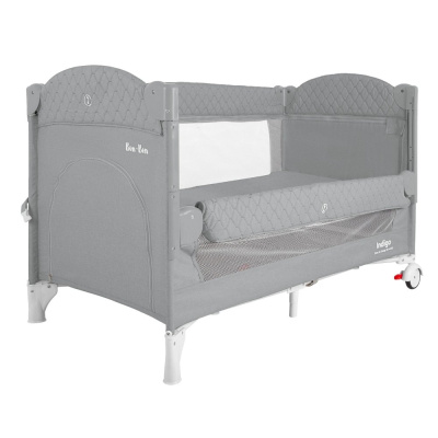 Кровать-манеж Indigo Bon-Bon светло-серый 01